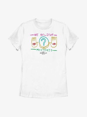 Marvel Spider-Man: No Way Home We Believe Mysterio Drawing Womens T-Shirt