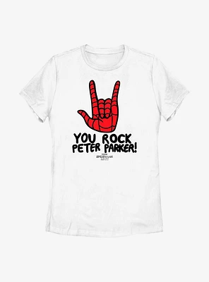 Marvel Spider-Man: No Way Home Peter Parker Rocks Womens T-Shirt