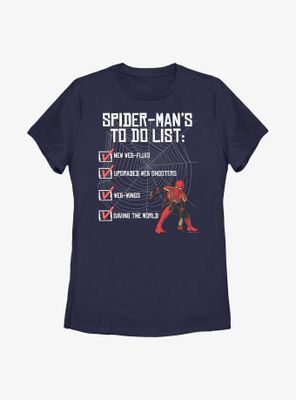 Marvel Spider-Man: No Way Home To-Do List Womens T-Shirt