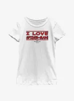 Marvel Spider-Man: No Way Home I Love Spider-Man Youth Girls T-Shirt