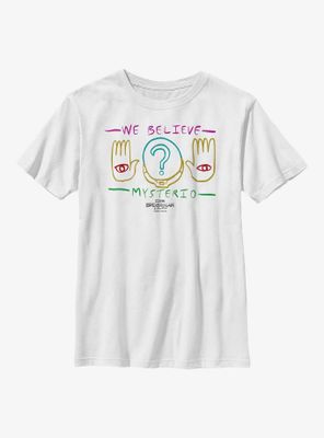 Marvel Spider-Man: No Way Home We Believe Mysterio Drawing Youth T-Shirt