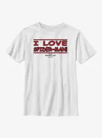 Marvel Spider-Man: No Way Home I Love Spider-Man Youth T-Shirt