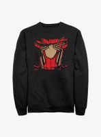 Marvel Spider-Man: No Way Home Iron Spider Ripped Costume Sweatshirt