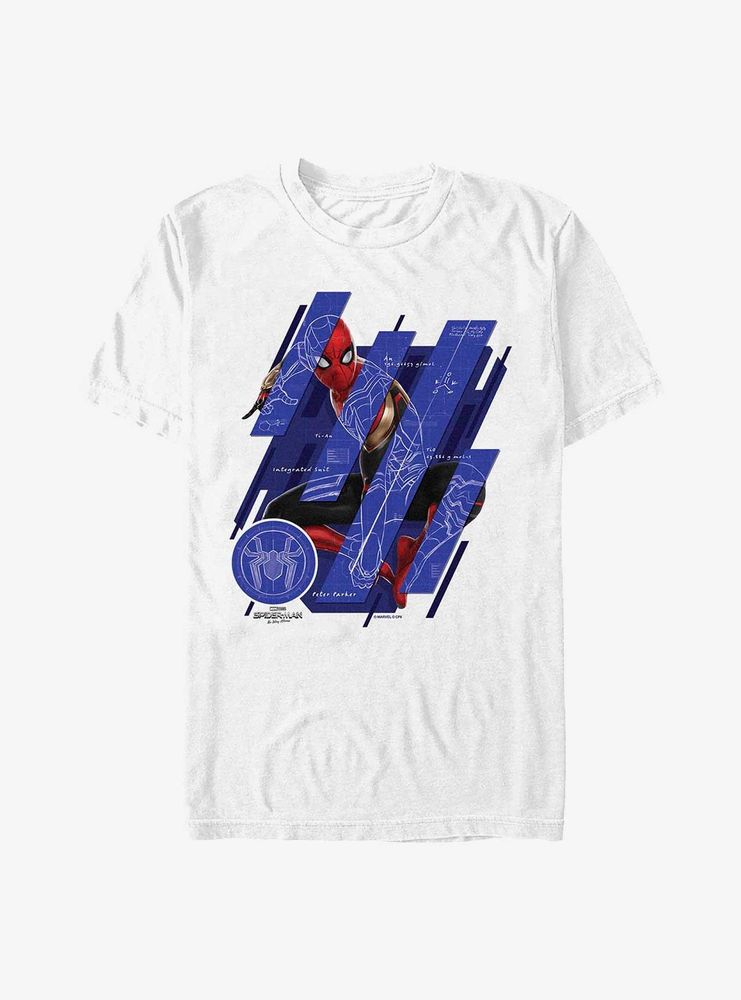 Marvel Spider-Man: No Way Home Blueprint Panels T-Shirt