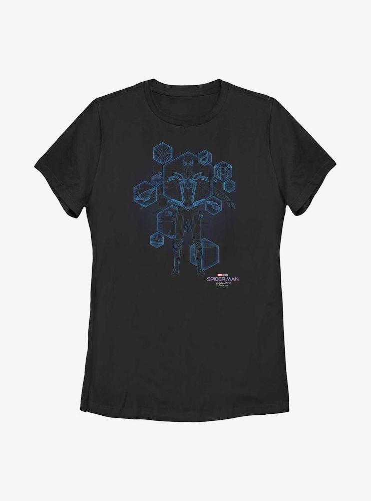 Marvel Spider-Man: No Way Home Blueprint Ready Womens T-Shirt