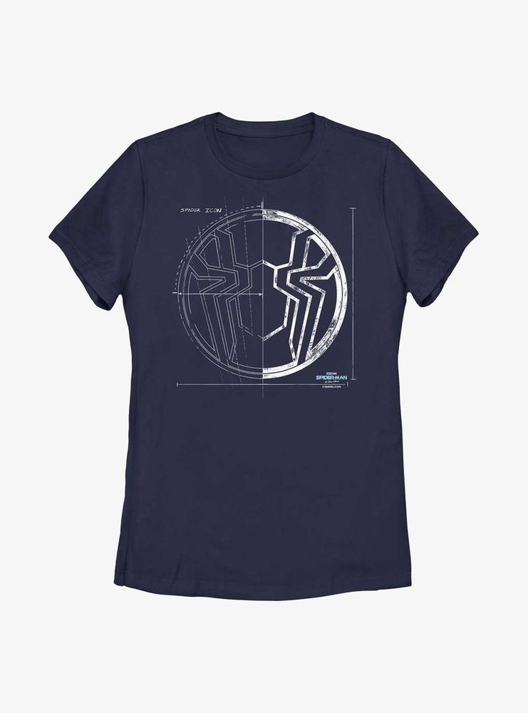 Marvel Spider-Man: No Way Home Spider Icon Grid Womens T-Shirt