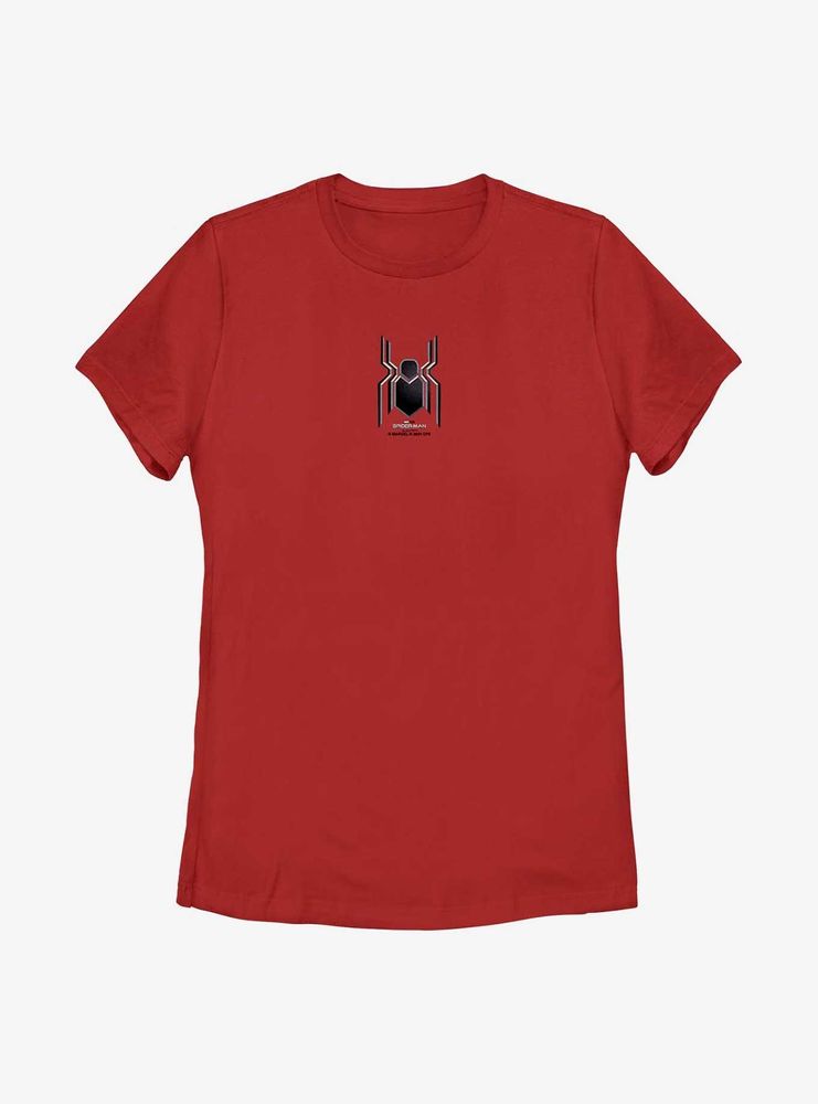 Marvel Spider-Man: No Way Home Red Suit Black Logo Womens T-Shirt