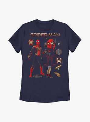 Marvel Spider-Man: No Way Home Spidey Schematics Womens T-Shirt