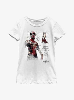 Marvel Spider-Man: No Way Home Spidey Senses Grid Youth Girls T-Shirt