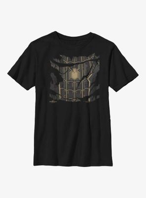 Marvel Spider-Man: No Way Home Ripped Black Suit Spider Costume Youth T-Shirt