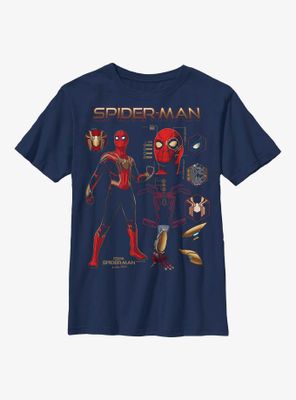 Marvel Spider-Man: No Way Home Spidey Schematics Youth T-Shirt