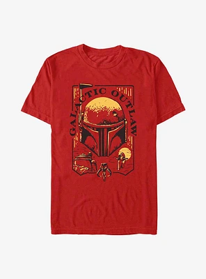 Star Wars The Book Of Boba Fett Galactic Outlaw Logo T-Shirt