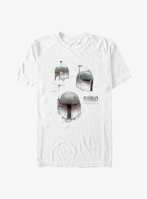 Star Wars The Book Of Boba Fett Helmet Schematics T-Shirt