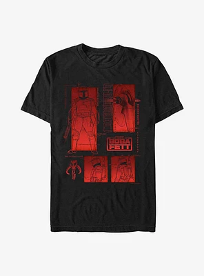 Star Wars The Book Of Boba Fett Red Icons Living Legend T-Shirt