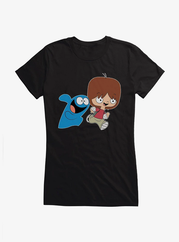 Foster's Home For Imaginary Friends Mac And Bloo Frolicking Girl's T-Shirt