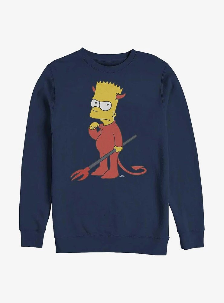 The Simpsons Devil Bart Crew Sweatshirt