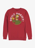 The Simpsons Okily Dokily Ned Flanders Dad Crew Sweatshirt