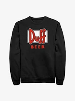 The Simpsons Duff Beer Crew Sweatshirt