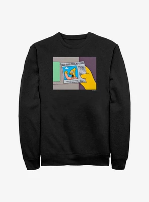 The Simpsons Old Man Yells Crew Sweatshirt