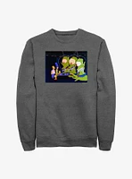 The Simpsons Tree House Of Horror Aliens Crew Sweatshirt