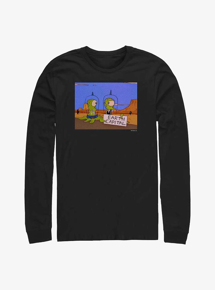 The Simpsons Earth Capital Long-Sleeve T-Shirt