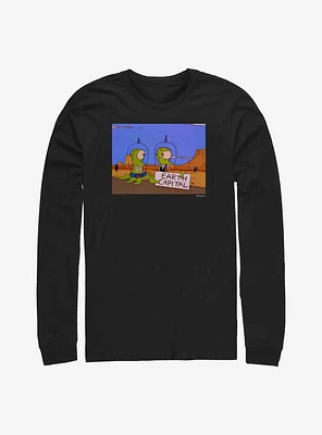 The Simpsons Earth Capital Long-Sleeve T-Shirt