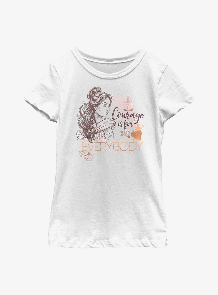 Disney Beauty And The Beast Courage Is For Everybody Youth Girls T-Shirt