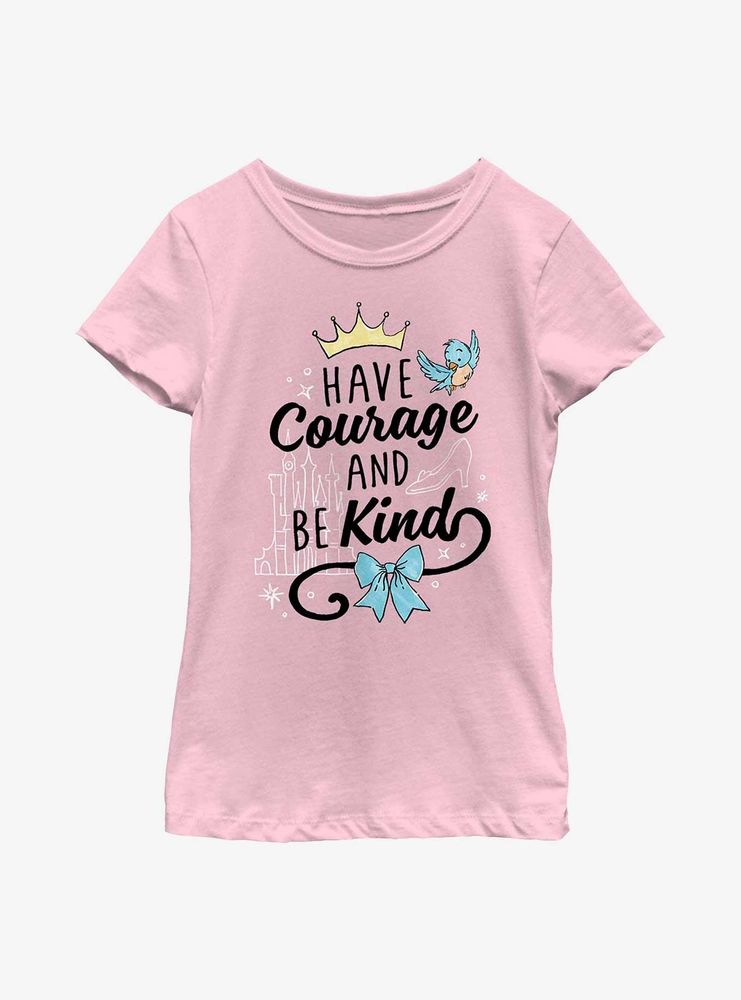 Disney Cinderella Have Courage & Be Kind Youth Girls T-Shirt