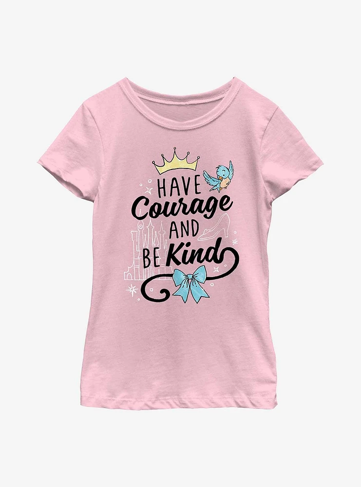 Disney Cinderella Have Courage & Be Kind Youth Girls T-Shirt
