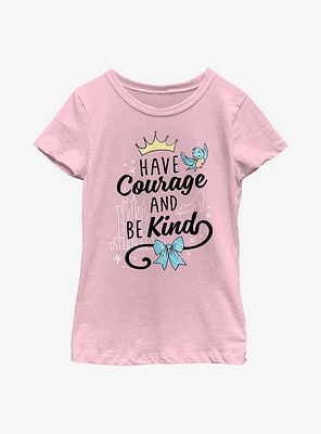 Disney Cinderella Have Courage & Be Kind Youth Girls T-Shirt