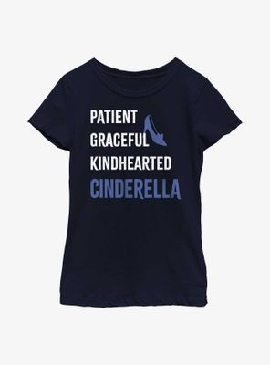 Disney Cinderella Princess List Youth Girls T-Shirt