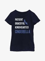 Disney Cinderella Princess List Youth Girls T-Shirt