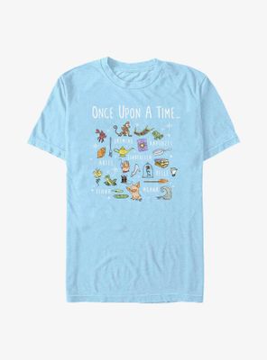 Disney Princesses Hand-Drawn Icons T-Shirt