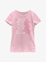 Disney Princesses Character Traits Youth Girls T-Shirt