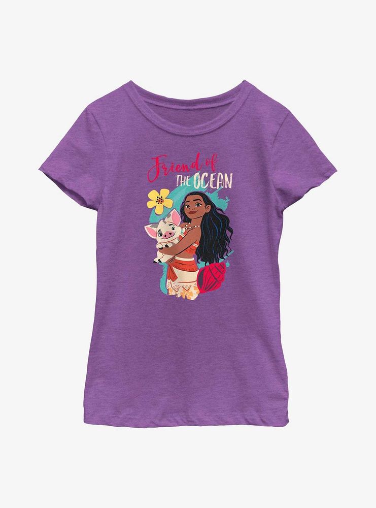 Disney Moana Friend Of The Ocean Youth Girls T-Shirt