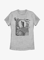 Disney Nightmare Before Christmas Hypnotic Jack And Sally Womens T-Shirt