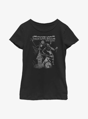 Disney Nightmare Before Christmas Vintage Poster Youth Girls T-Shirt