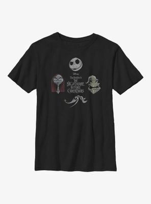 Disney Nightmare Before Christmas Heads Up Youth T-Shirt
