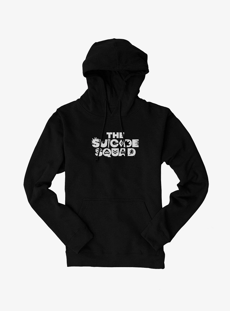 DC Comics The Suicide Squad Black Script Character Symbols Hoodie