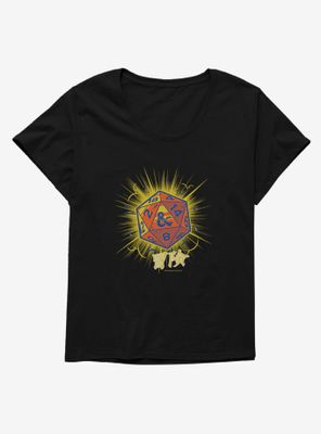 Dungeons & Dragons D20 Dice Asian Letters Womens T-Shirt Plus