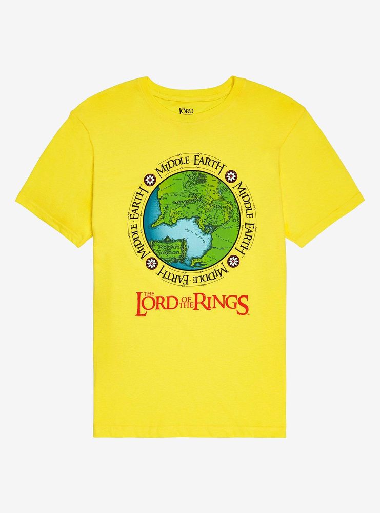 the Lord of Rings Middle Earth Circular Map T-Shirt - BoxLunch Exclusive