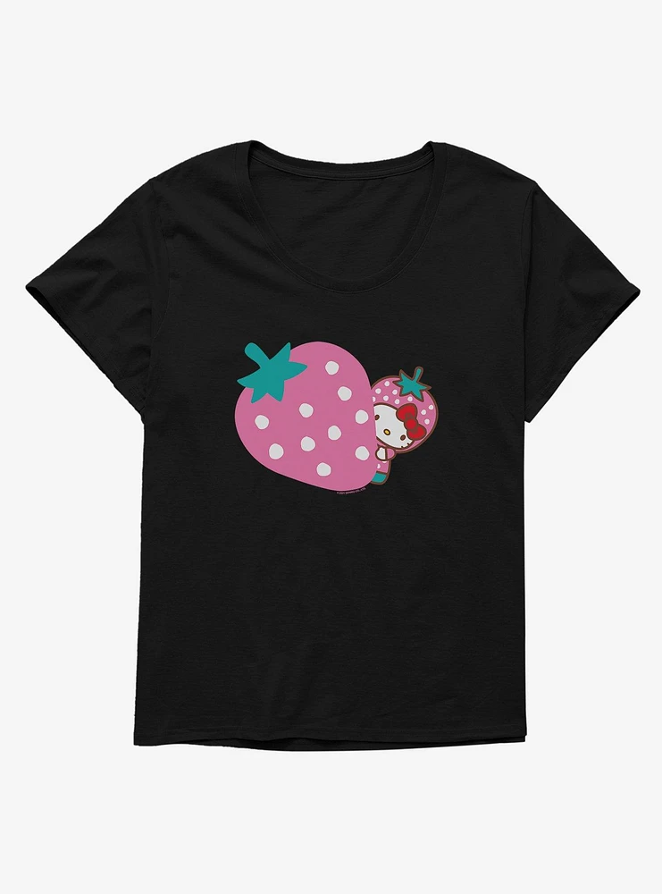 Hello Kitty Five A Day Pink Strawberry Girls T-Shirt Plus