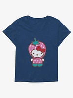 Hello Kitty Five A Day Strawberry Hat Girls T-Shirt Plus