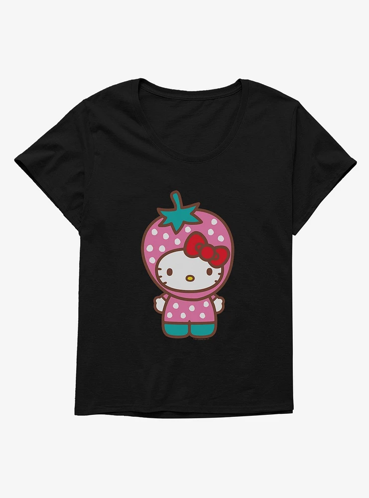 Hello Kitty Five A Day Strawberry Hat Girls T-Shirt Plus