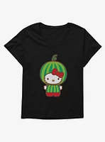 Hello Kitty Five A Day Watermelon Head Girls T-Shirt Plus