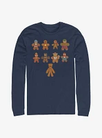 Marvel Lined Up Gingerbread Cookies Long-Sleeve T-Shirt