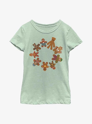 Marvel Gingerbread Cookie Circle Youth Girls T-Shirt