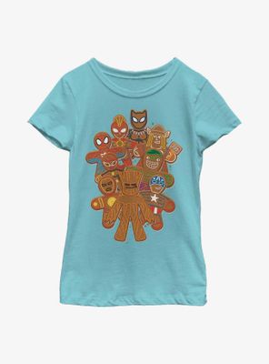 Marvel Avengers Gingerbread Cookies Youth Girls T-Shirt