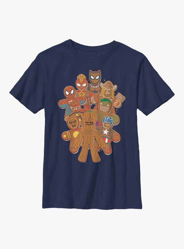 Marvel Avengers Gingerbread Cookies Youth T-Shirt