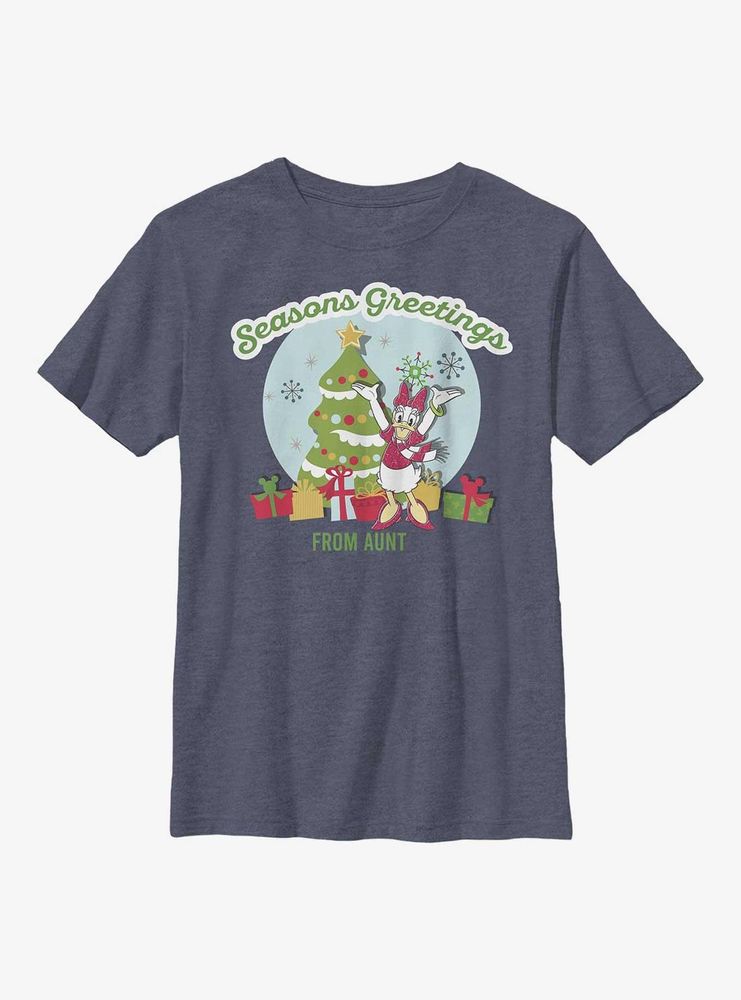 Disney Daisy Duck Seasonal Greetings From Aunt Youth T-Shirt